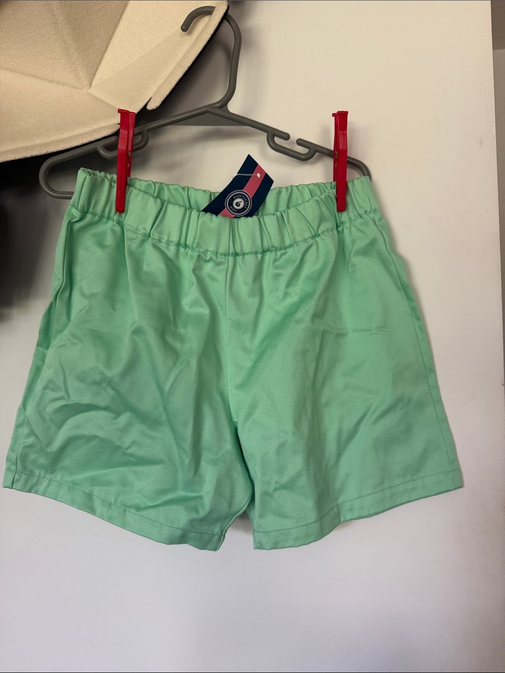 NWT Nantucket Kids size 6 100% cotton pastel green boys shorts nautical